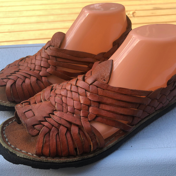 COPY - D Santy Women's  Brown Fisherman Leather Sandals - Picture 3 of 8
